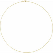 14K Yellow Gold-Filled 1.3 mm Adjustable Cable Chain Necklace by the Inch