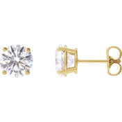 14K Yellow 3 CTW Lab-Grown Diamond Stud Earrings