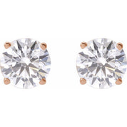 14K Rose 2 1/2 CTW Lab-Grown Diamond Stud Earrings
