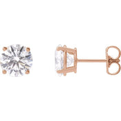 14K Rose 3 CTW Lab-Grown Diamond Stud Earrings