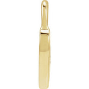 14K Yellow Pink Enamel Heart Pendant