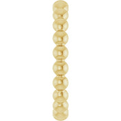 14K Yellow Beaded Stackable Ring