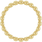 14K Yellow Beaded Stackable Ring