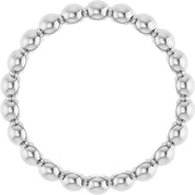 Platinum Beaded Stackable Ring