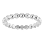 Platinum Beaded Stackable Ring