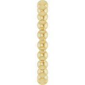 14K Yellow Beaded Stackable Ring