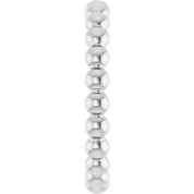 14K White Beaded Stackable Ring