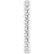 Platinum Beaded Stackable Ring