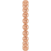 14K Rose Beaded Stackable Ring