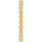 18K Yellow Beaded Stackable Ring - Elegant Design for Everyday Wear