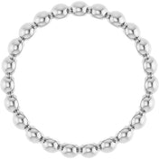 Sterling Silver Beaded Stackable Ring - Part 51090:1006:P