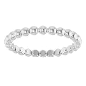 Platinum Beaded Stackable Ring