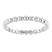 Platinum Beaded Stackable Ring