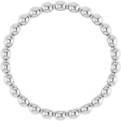 Sterling Silver Beaded Stackable Ring - Part 51090:1003:P