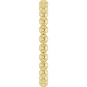 14K Yellow Beaded Stackable Ring