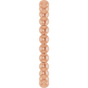 14K Rose Beaded Stackable Ring