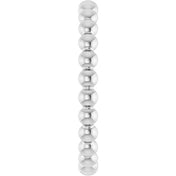 Sterling Silver Beaded Stackable Ring - Part 51090:1003:P