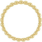 14K Yellow Beaded Stackable Ring