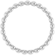 Sterling Silver Beaded Stackable Ring