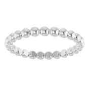 Sterling Silver Beaded Stackable Ring - Part #51090:1008:P