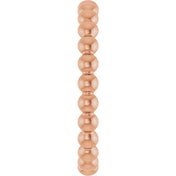 14K Rose Beaded Stackable Ring - Elegant and Versatile Jewelry