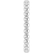 Sterling Silver Beaded Stackable Ring - Part #51090:1008:P