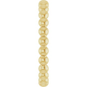 14K Yellow Beaded Stackable Ring
