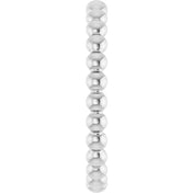 Sterling Silver Beaded Stackable Ring - Part Number 51090:1001:P