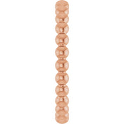 14K Rose Beaded Stackable Ring