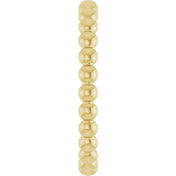 14K Yellow Beaded Stackable Ring