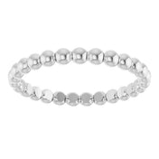 Platinum Beaded Stackable Ring