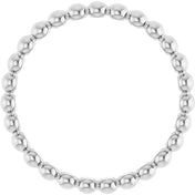 Platinum Beaded Stackable Ring