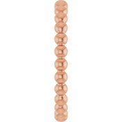 14K Rose Beaded Stackable Ring