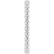 Platinum Beaded Stackable Ring