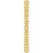 14K Yellow Beaded Stackable Ring