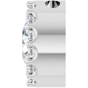 14K White Natural White Sapphire & 1/10 CT Natural Diamond Halo-Style Pendant