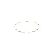 14K Yellow Cultured White Freshwater Pearl 17" Necklace