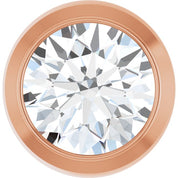 14K Rose 1/3 CT Lab Grown Diamond Slide Pendant