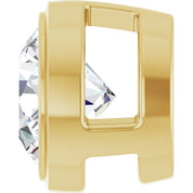 14K Yellow 1/2 CT Lab-Grown Diamond Slide Pendant