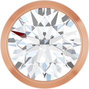 14K Rose 3/4 CT Natural Diamond Slide Pendant