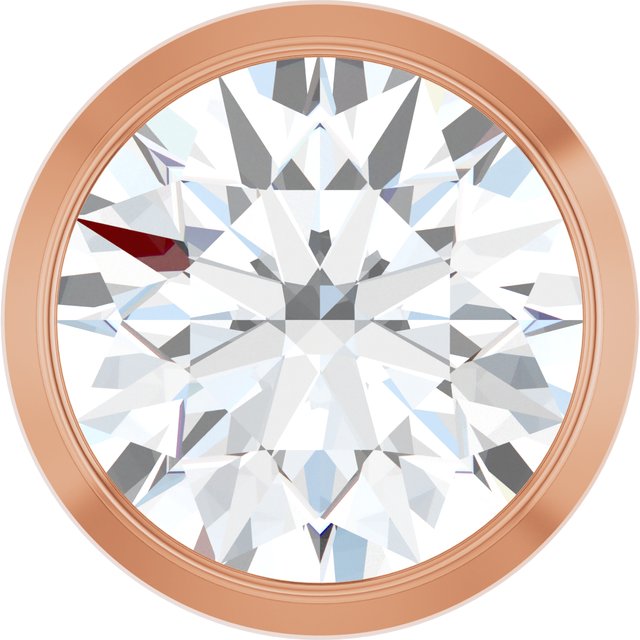 14K Rose 3/4 CT Natural Diamond Slide Pendant