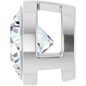 14K White 3/4 CT Natural Diamond Slide Pendant