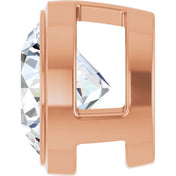 14K Rose 3/4 CT Natural Diamond Slide Pendant