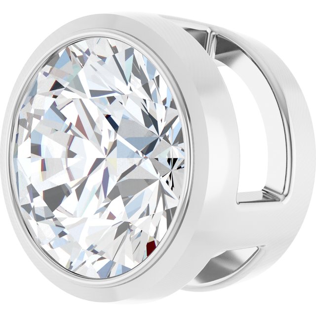 Platinum 3/4 CT Natural Diamond Slide Pendant