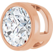14K Rose 3/4 CT Natural Diamond Slide Pendant
