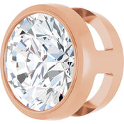 14K Rose 1 CT Lab-Grown Diamond Slide Pendant
