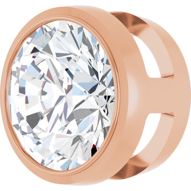 14K Rose 1 CT Lab-Grown Diamond Slide Pendant