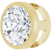 14K Yellow 1 CT Natural Diamond Slide Pendant