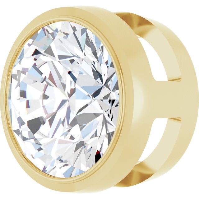 14K Yellow 1 CT Natural Diamond Slide Pendant