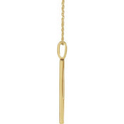 14K Yellow .02 CTW Natural Diamond Love 18" Necklace